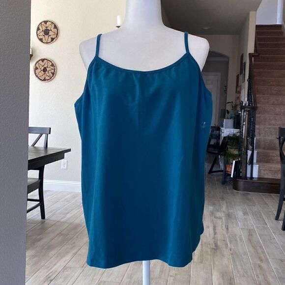 Lane Bryant Turquoise Blue Tank Top 18/20 Cotton Blend NWOT Adjustable Straps - Picture 6 of 14